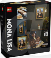 Lego Mona Lisa and Paris Notre Dame cathedral