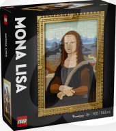 Lego Mona Lisa and Paris Notre Dame cathedral