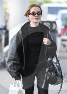*EXCLUSIVE* Isabelle Huppert seen arriving at JFK airport in NYC