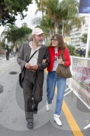 *EXCLUSIVE* Philippe Katerine strolls Cannes arm in arm with mystery companion