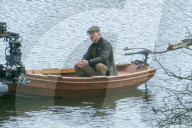 EXCLUSIVE: Michael Fassbender Does A Spot Of Fishing While Filming 'Black Bag' In Buckinghamshire - 15 May 2024