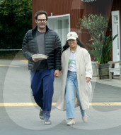 *EXCLUSIVE* Bill Hader and Ali Wong Hold Hands Leaving Breakfast Date
