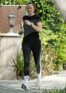 *EXCLUSIVE* Jennifer Garner Stays Active Jogging in Brentwood Amid Ben Affleck and J.Lo Split Rumors