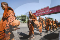 Thudong Ritual Of Buddhist Monks In Indonesia 