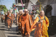 Thudong Ritual Of Buddhist Monks In Indonesia 