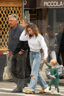 *EXCLUSIVE* Alec and Hilaria Baldwin stroll with baby amid legal battle