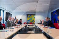 Foreign Secretary David Cameron visits Brussels
