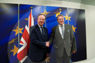 Foreign Secretary David Cameron visits Brussels