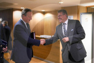 Foreign Secretary David Cameron visits Brussels
