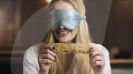 Sophie Turner blindfold takeaway food challenge