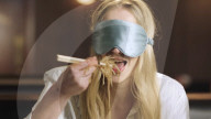 Sophie Turner blindfold takeaway food challenge