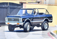 EXCLUSIVE: Travis Barker Spotted Driving Around In His Classic 1970's Blazer Truck In Calabasas, Ca - 17 May 2024