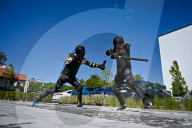 Patients of Superhumans rehab center try hand at buhurt combat