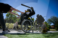 Patients of Superhumans rehab center try hand at buhurt combat