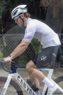 *EXCLUSIVE* Chace Crawford looks fit enjoying a bicycle ride in Los Feliz