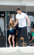 *EXCLUSIVE* Matthew Rutler spotted at Starbucks with Daughter in Beverly Hills
