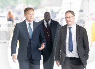 Guests arrive for Sunday with Laura Kuenssberg at the BBC, Broadcasting House, London, UK.