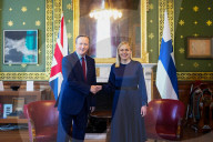 Foreign Secretary David Cameron meets Finnish FM Elina Valtonen
