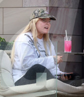 *EXCLUSIVE* Tones and I singer, seen outside her Perth hotel having lunch