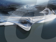 Wind turbine generator for remote community with chapel and dance club