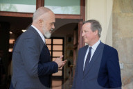 Foreign Secretary David Cameron visits Albania