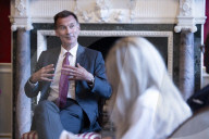 Jeremy Hunt UK Chancellor of the Exchequer meets with financial influencers