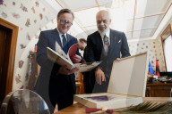 Foreign Secretary David Cameron visits Albania