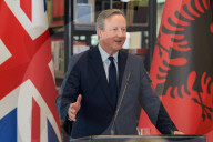 Foreign Secretary David Cameron visits Albania