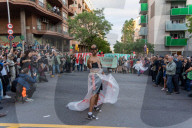 Barcelona - Tension between residents and police at Park Guell