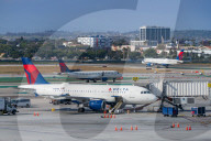 General Views of Airplanes at LAX over Memorial Day Weekend, Los Angeles, California, USA - 24 May 2024