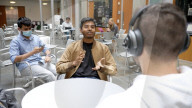 AI headphones let wearer listen to a single person in a crowd by looking at them just once
