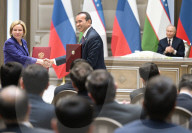 Russian President Vladimir Putin travels to Uzbekistan