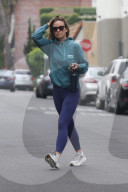 *EXCLUSIVE* Olivia Wilde goes on morning workout