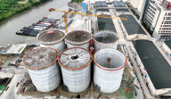 Grain Storage Warehouse Lifting Tower Construction in Nantong