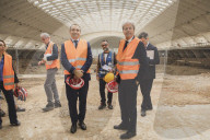 Torino, Paolo Gentiloni e Stefano Lo Russo al sopralluogo ai cantieri del Valentino per le opere con i fondi Pnrr