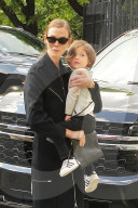 *EXCLUSIVE* Karlie Kloss spotted in NYC with son Levi