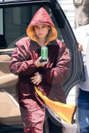 *EXCLUSIVE* Lily James Braves Unseasonable Chill in Parka on 'SWIPED' Set in LA!
