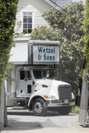 *EXCLUSIVE* A moving truck was spotted at Ben Affleck's house - ** WEB MUST CALL FOR PRICING **