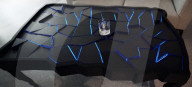 Interactive table has shape shifting surface and lights display