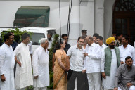 INDIA Bloc Leaders Meet At Congress President Mallikarjun Kharge's Residence In Delhi, New Delhi - 01 Jun 2024