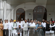 INDIA Bloc Leaders Meet At Congress President Mallikarjun Kharge's Residence In Delhi, New Delhi - 01 Jun 2024