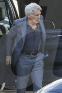 *EXCLUSIVE* Harrison Ford and Calista Flockhart spotted at Soho House