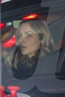 *EXCLUSIVE* Katherine McPhee leaves her husband, David Foster, behind while leaving dinner at Nobu.