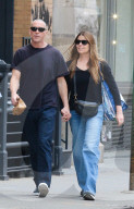 *EXCLUSIVE* Christian Bale & wife Sibi Blazic hold hands during a romantic stroll through the park in NYC