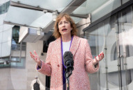 Guests depart Sunday with Laura Kuenssberg at the BBC, Broadcasting House, London, UK.