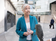 Guests depart Sunday with Laura Kuenssberg at the BBC, Broadcasting House, London, UK.