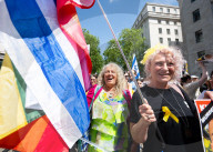 Pro Israel march and rally in London, UK.