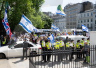 Pro Israel march and rally in London, UK.