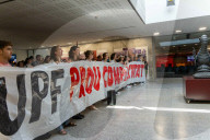 Barcelona, Pro-Palestinian demonstration at Pompeu Fabra University