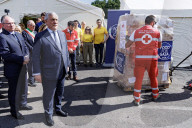 Nepi - Antonio Tajani presenta il primo carico di aiuti per il popolo di Gaza